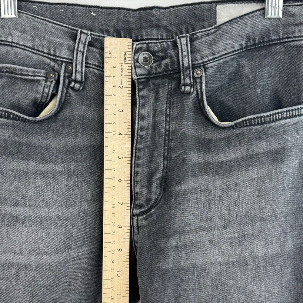 Rag & Bone Slim Jeans Mens 30x32 Gray Fit 2 Tapered Dark Wash Stretch Denim